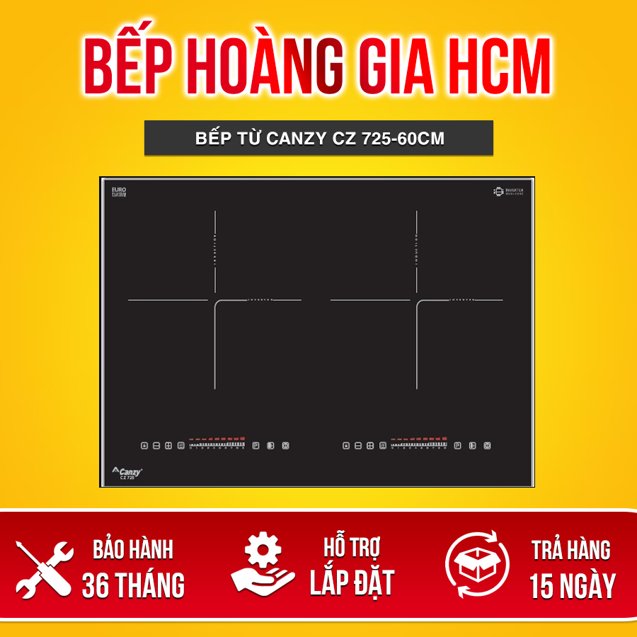 Bếp từ Canzy CZ-725 kích thước 60cm 2 vùng nấu công suất 4400W AN TOÀN, BỀN BỈ, TIẾT KIỆM ĐIỆN NĂNG.