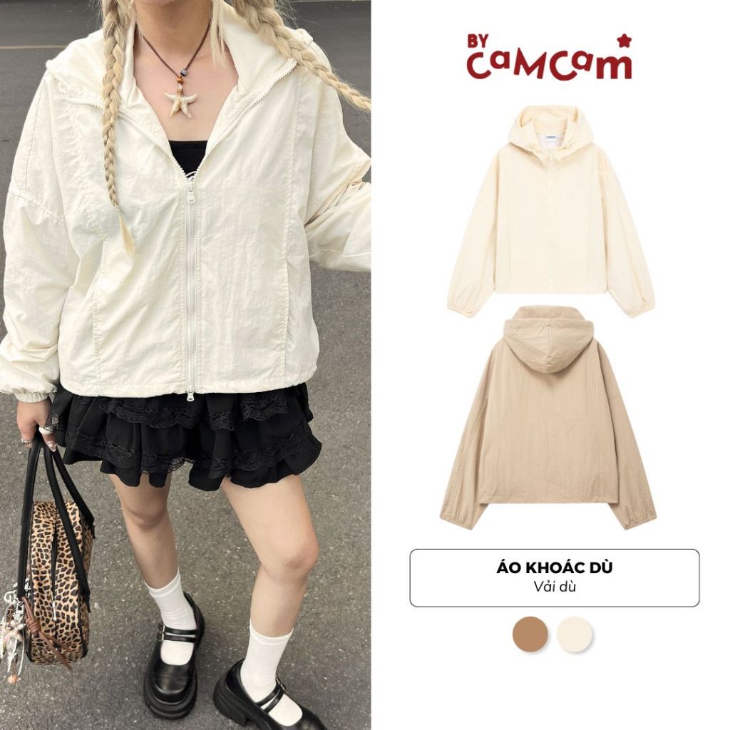 Áo Khoác Dù Chắn Gió 𝑩𝒚𝒄𝒂𝒎𝒄𝒂𝒎 Nhiều Màu Mũ Dây Rút Chống Nắng Hàn Quốc AKHD007 | BigBuy360 - bigbuy360.vn