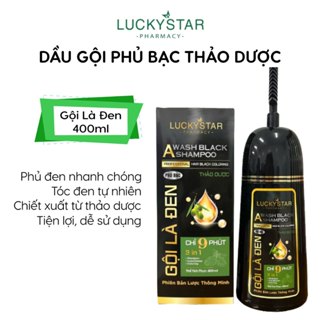  Dầu gội phủ bạc thảo dược Lucky Stars - gội là đen 400ml chiết xuất thảo dược phủ bạc nhanh chóng tại nhà 