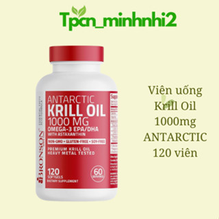 Viên uống bổ sung dầu nhuyễn thể Bronson Antarctic Krill Oil Omega-3 EPA/DHA 1000 mg 60V - 120V
