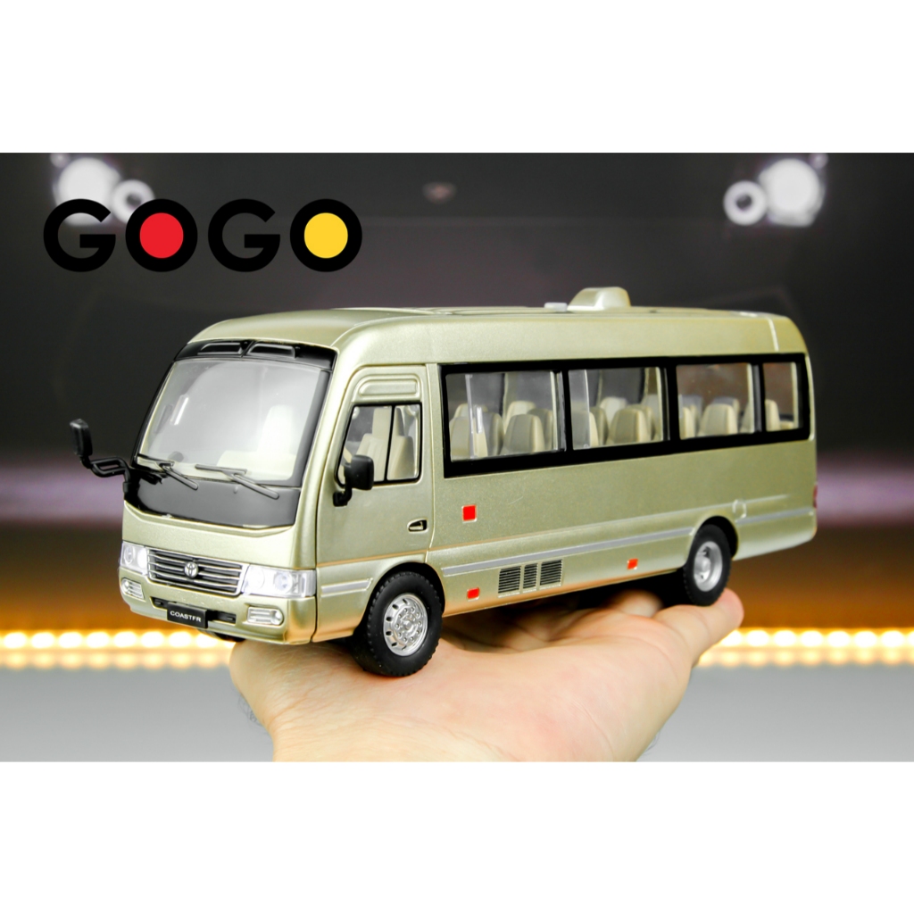 Xe mô hình xe buýt Toyota Bus Coaster xe khách 1:24