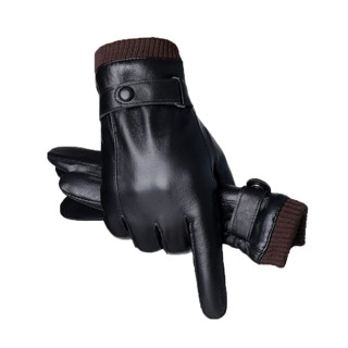  Găng Tay Da Thật Cao Cấp - Lót Lông Siêu Ấm Cảm Ứng Điện Thoại Thiết Kế Ôm Tay Chống Gió Lạnh Phong Cách Lái Xe 