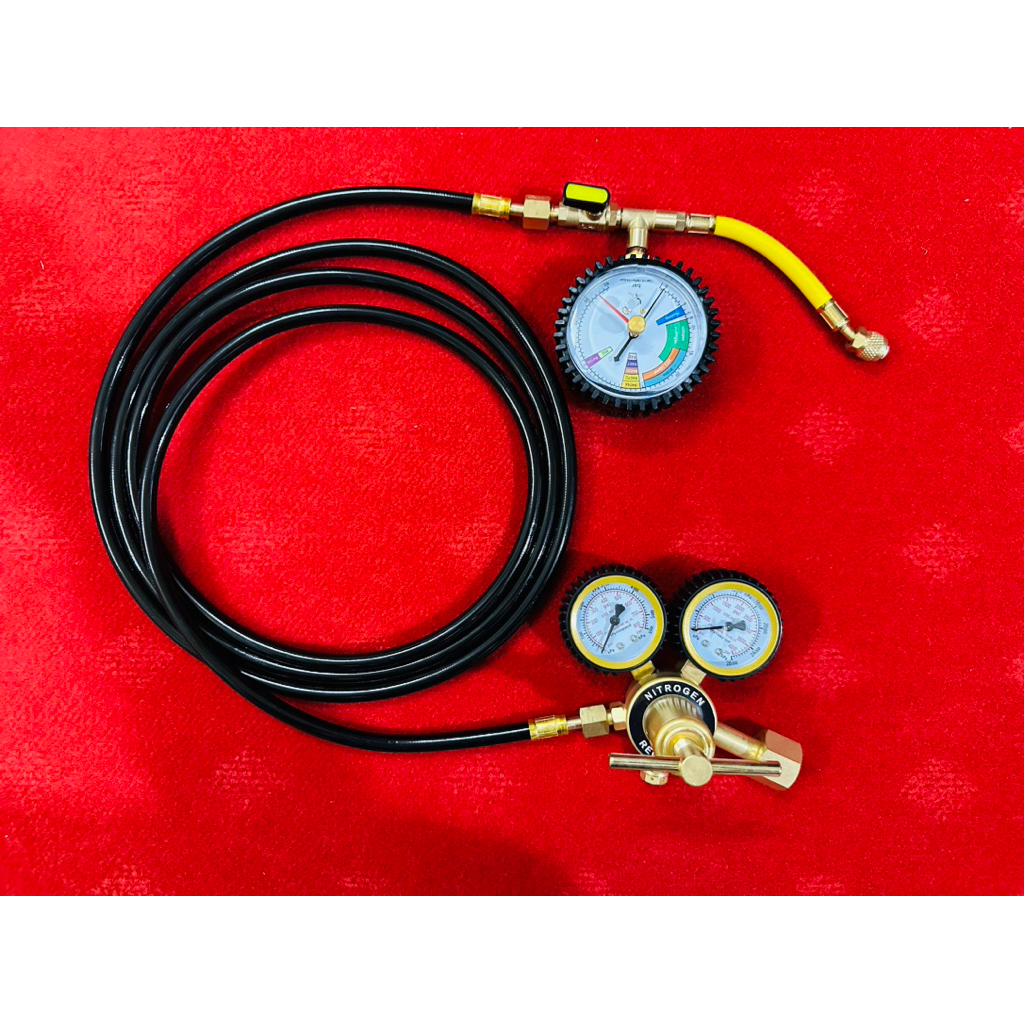 Combo thử kín nito 3 món(Đồng Hồ Nito+Dây 3m+ Đồng hồ thử kín)