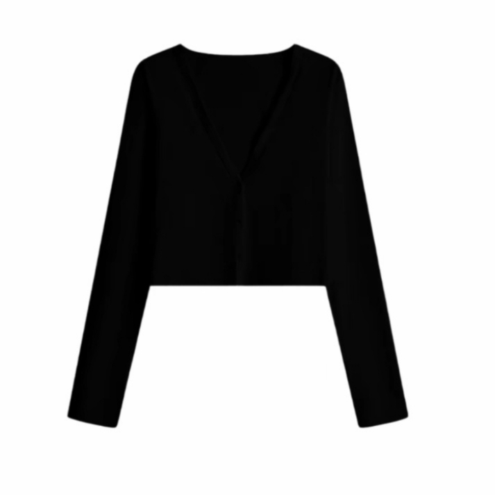 Áo Khoác Cardigan Trơn Dáng Ngắn Ôm Chất Cotton Có Khuy Cài Giữa Thời Trang Talene TOP NU 240 | BigBuy360 - bigbuy360.vn