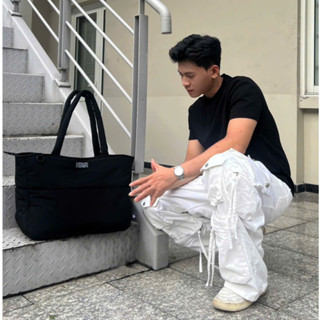 Túi Xách Tote Thời Trang  Nam Nữ Chính Hãng Hier CarryAll Quilted Vải Phao Chần Bông Nhiều Ngăn Nhẹ