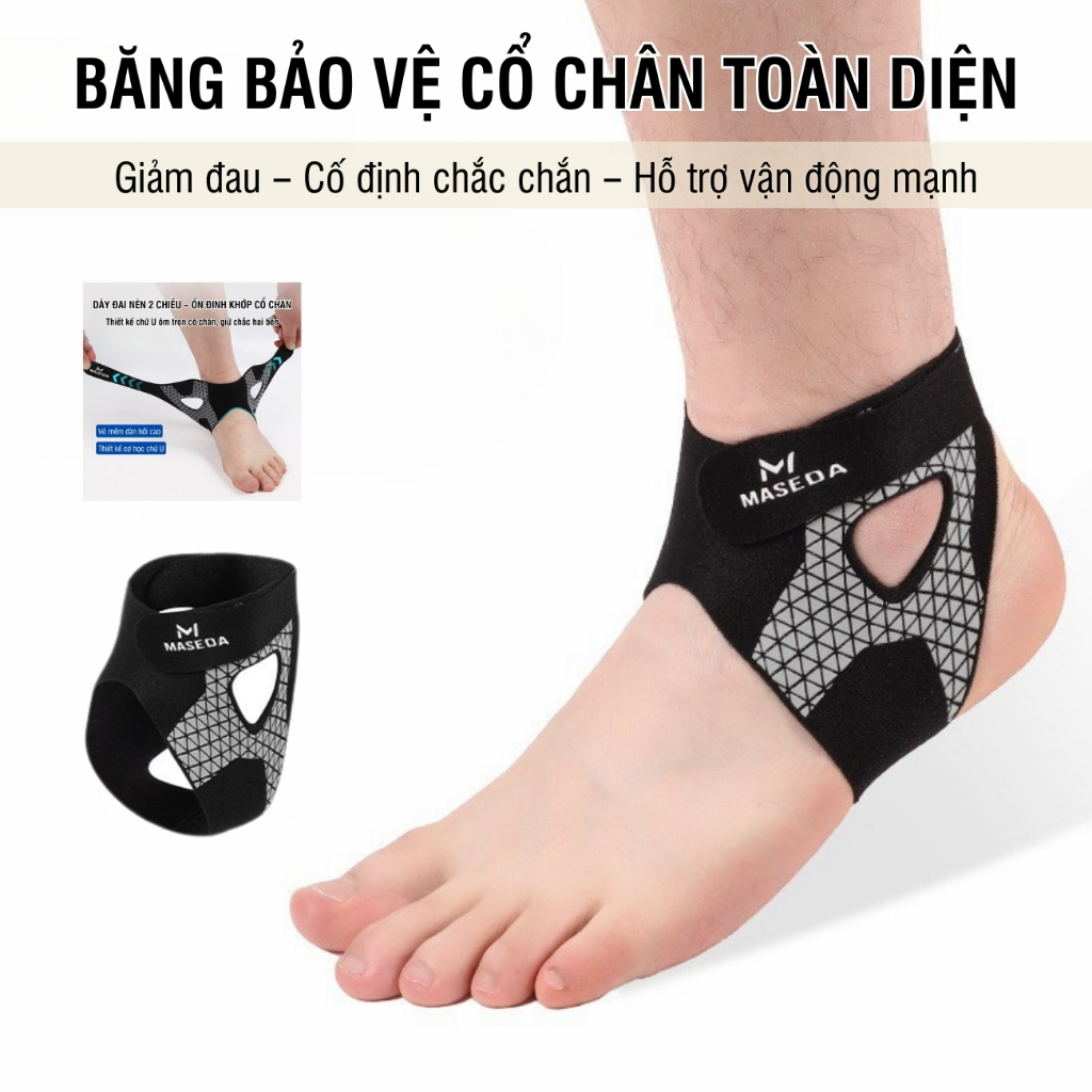 Băng Quấn Cổ Chân Thể Thao Siêu Mỏng Thoáng Khí Đai Bảo Vệ Cổ Chân Ôm Sát Cố Định Khớp Ngừa Bong Gân
