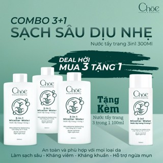 MUA 3 TẶNG 1 - Nước tẩy trang Thuần chay Choe - Làm sạch siêu tốc bụi bẩn và bã nhờn - Tặng TT100ml
