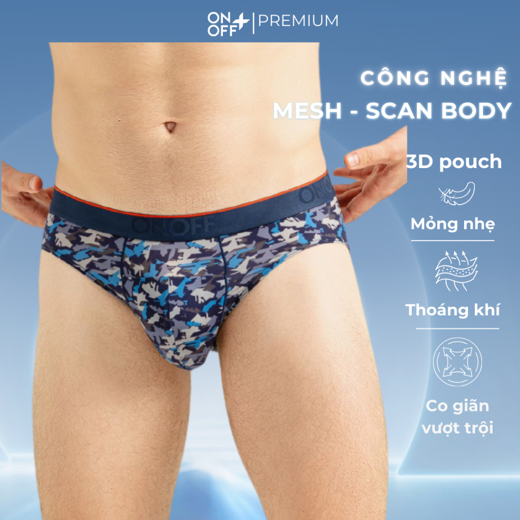Quần lót nam dáng brief Mesh AquaX Siêu mảnh ONOFF PREMIUM siêu nhẹ mềm mại dệt thoáng khí 18UQ24A12