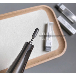  Đầu mài phá mịn nhỏ gel bột titan usa size F bo tròn đầu an toàn  mài gờ móng úp,tip,gầm,khoé gel bột  