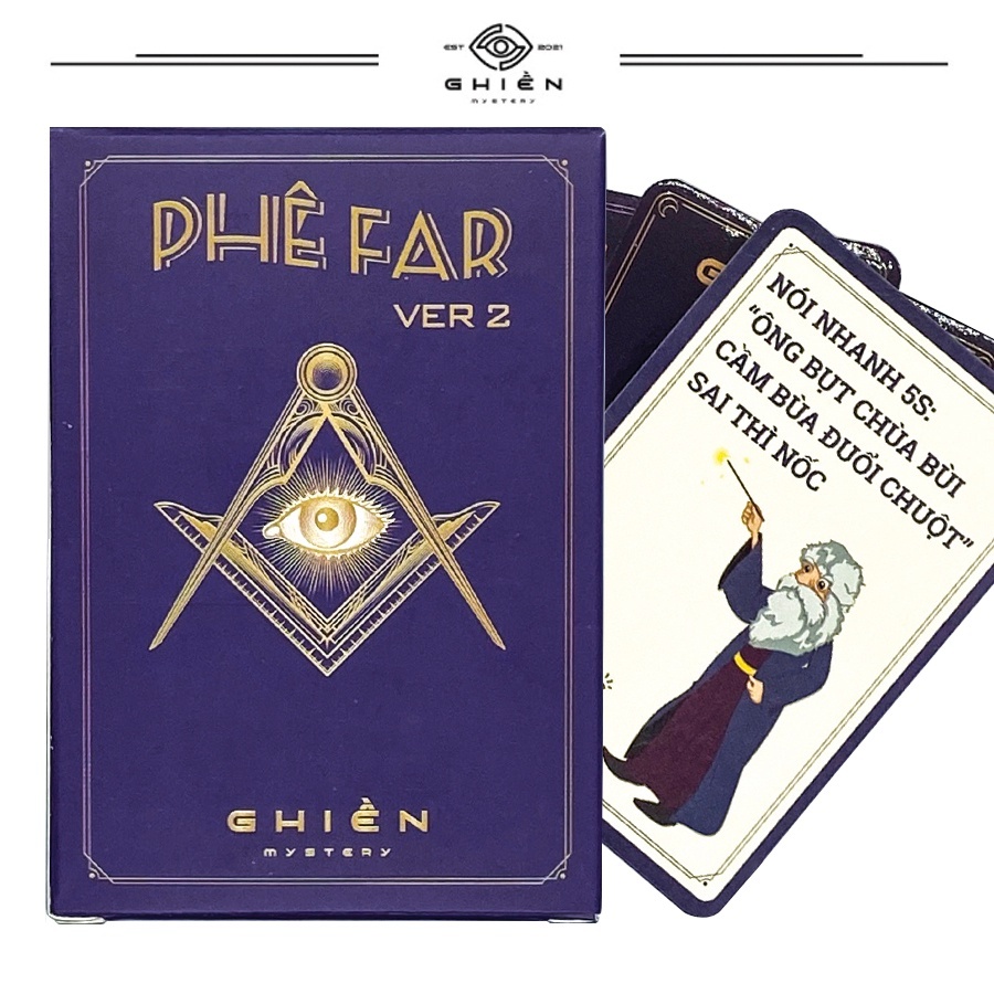 Bộ bài "PHÊ FAR" ver 2 - 50 lá bản nâng cấp chơi bạn bè hội nhóm, cuộc nhậu thêm say | Ghiền Mystery