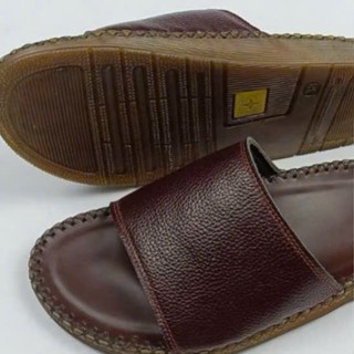  Dép Nam Quai Ngang Da Bò Thật  đường may chắc chắn đế chống mòn dép đi êm chân đủ size từ 39 tới 44 