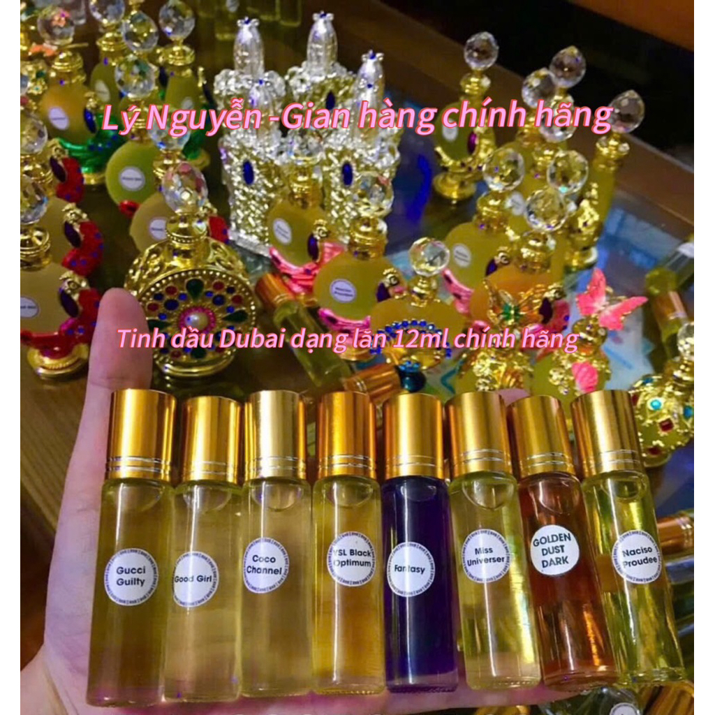 [12ml Dạng Lăn Nhiều Mùi Hương]Tinh dầu nước hoa Dubai dạng lăn 12ml thơm lâu nhiều mùi đa dạng cho 