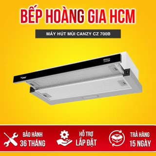 Máy hút mùi Canzy CZ 700B Kiểu dáng trượt kéo đẩy Thân máy inox sơn tĩnh điện màu trắng, Bh 3 năm.