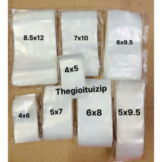 1kg túi zip chỉ đỏ, chỉ trắng đựng vòng, trang sức, phụ kiện to, nhỏ chọn size vietbuy