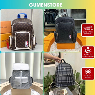  Balo Đi Học Nam Nữ Vải Canvas Dệt chữ Túi Hộp Nắp Da Trơn - Balo Nam Boy Phố Đi Học Vải Phối Da cực đẹp 