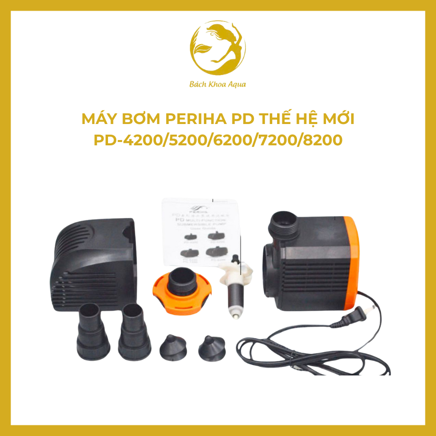 Bơm nước Periha PD 4200/5200/6200/7200/8200 - Mẫu thế hệ mới, công suất mạnh, bền bỉ cho hồ cá cảnh