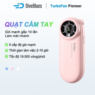 Diveblues Quạt Cầm Tay Mini  có dây đeo Quạt phản lực cầm tay có thể sạc lại Gió mạnh mini turbo fan