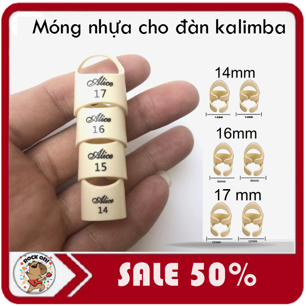 Móng gảy đàn Kalimba thay thế ngón tay cái bằng nhựa cứng chơi đàn 17, 21 phím không đau tay âm vang đủ size Zumi Shop