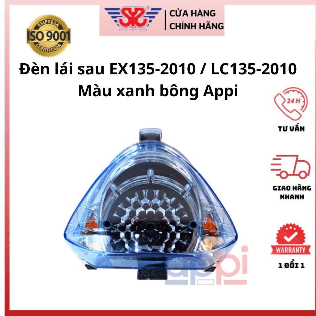 Đèn hậu Ex 135-2010 | Đèn lái sau LC 135-2010 xanh bông chính hãng Malaysia 1S8