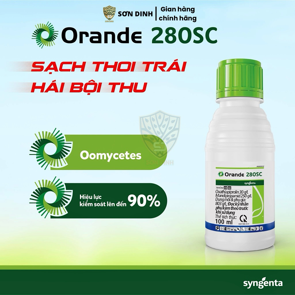 Trừ nấm Orande 280SC - CHÍNH HÃNG SYGENTA - Singapore -Trừ thối trái,sương mai,thối rễ - Chai 100ml