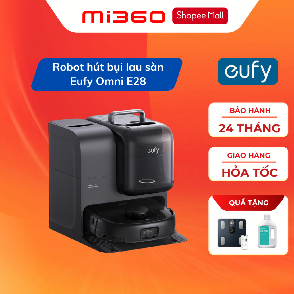 Robot hút bụi lau sàn eufy Omni E28 - Hàng chính hãng - Bảo hành 24 Tháng