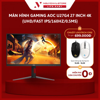 [CHÍNH HÃNG] Màn Hình Gaming AOC U27G4 27 inch 4K (UHD/Fast IPS/160hz/0.5ms) - [BẢO HÀNH 3 NĂM]