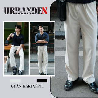 Quần Vải Ống Rộng Kaki URBANDEN Quần Dài Cạp Chun Nam Nữ Chất Liệu Kaki Mềm Mịn, Không Bai Xù