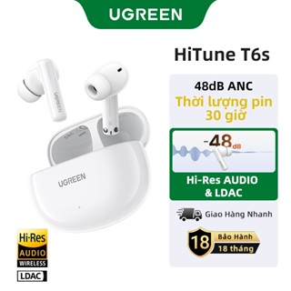 Tai nghe chống ồn chủ động lai UGREEN HiTune T6sTai nghe Bluetooth không dây TWS Hybrid Active Khử tiếng ồn trong
