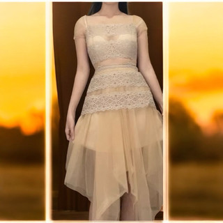 Váy ren thiết kế của linh vũ design sz s