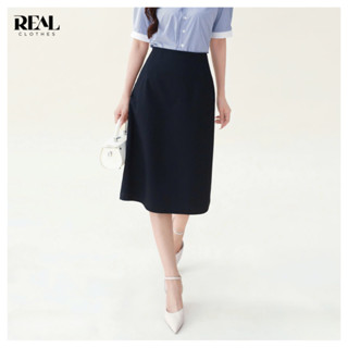 Chân váy chữ A dài lưng cao che bụng Tokyo midi REAL CLOTHES (tổng hợp màu), vải kaki lụa ít nhăn