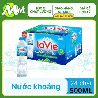  Hỏa Tốc HCM  Thùng 24 chai x 500ML_Nước suối  Nước khoáng thiên nhiên LAVIE 500ml. Shop Mint Mint. 