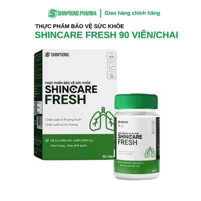 Thực Phẩm Bảo Vệ Sức Khỏe SHINCARE FRESH - Viên uống hỗ trợ giảm ho, đờm viêm họng phế quản - Shinpoong Pharma (Hộp 90V)