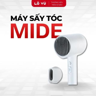 Máy sấy tóc ion âm MIDE, Công suất cao 1600W, Sấy Nóng Lạnh, Độ ồn thấp - Chăm sóc tóc, Lỗ Vũ 1, levu01, vuabanlo