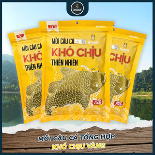  Mồi Câu Cá Khó Chịu VÀNG 250g - Chuyên Dùng Cho Câu Cá Tự Nhiên - Trôi Mè Rô Phi Diếc Chép 