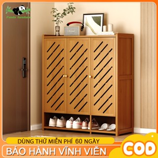 tủ giày dép bằng gỗ Phong cách retro kệ giày dép nhiều tầng kệ để giày Gỗ cao cấp Sức chứa lớn