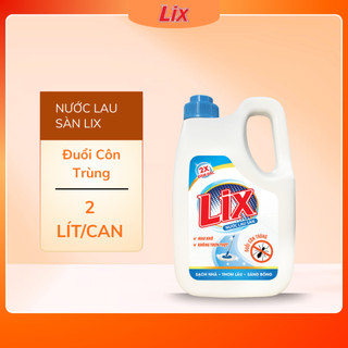 Nước lau sàn LIX đuổi côn trùng 2 lít không trơn trượt, mau khô, thơm mát sáng bóng - NLS2