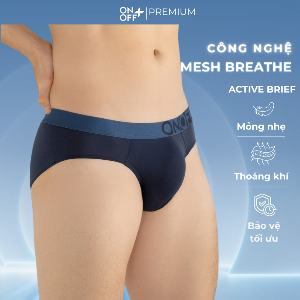 Quần lót nam brief Microfiber mesh mềm nhẹ công nghệ Quick - Dry siêu khô thoáng ONOFF Extra18UQ24A0