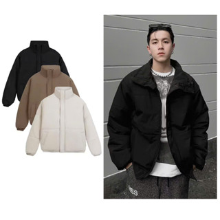 Áo Khoác Phao Mùa Đông Nam Nữ Unisex Bông Tấm Dày Dặn Không Dồn Bông Phong Cách Trẻ Trung Cao Cổ Halley W8