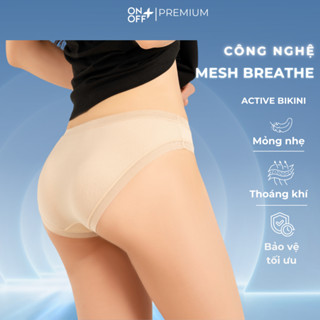 Quần lót nữ Microfiber mesh ONOFF PREIMUM dáng bikini kháng khuẩn siêu nhẹ dệt thoáng khí- 16UJ23A007