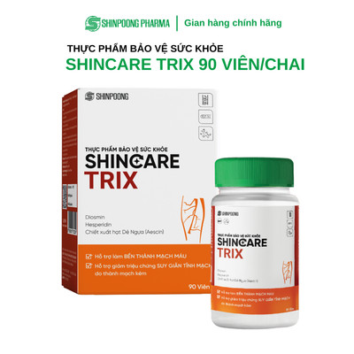 Thực Phẩm Bảo Vệ Sức Khỏe SHINCARE TRIX - Viên uống hỗ trợ giảm suy giãn tĩnh mạch  - Shinpoong Pharma (Hộp 90v)
