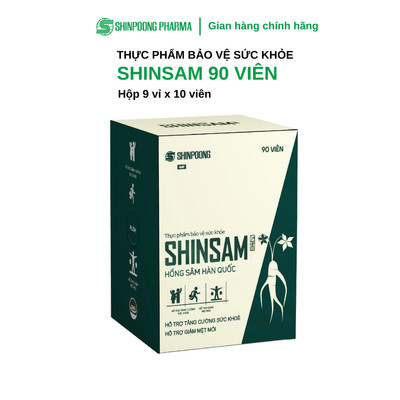 Thực Phẩm Bảo Vệ Sức Khỏe SHINSAM - Viên Uống Hỗ Trợ Tăng Cường Sức Khỏe, Giảm Mệt Mỏi - Shinpoong Pharma (Hộp 90v)