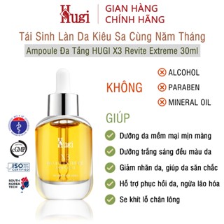 [HuGi] Ampoule Đa Tầng X3 Trắng Da Dưỡng Ẩm Thu Nhỏ Chân Lông Ngừa Lão Hóa 30ml