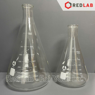  Bình tam giác BOMEX 1000 2000 3000 ml bình nón   erlen thuỷ tinh 2L 3L 5L đựng mẫu thí nghiệm có VAT 
