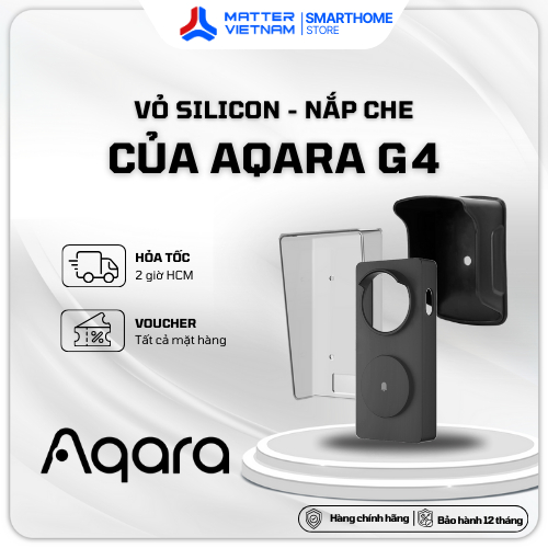 Vỏ Silicon Bảo Vệ Cho Chuông Hình Aqara G4 / G410, Chống Nước, Chống Bụi, Màu Đen - BẢN QUỐC TẾ
