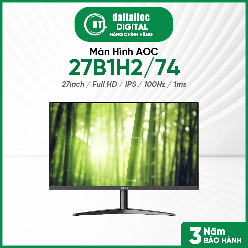 Màn Hình AOC 27B1H2/74 27inch Full HD IPS 100Hz 1ms | Chính Hãng | Bảo Hành 36 Tháng