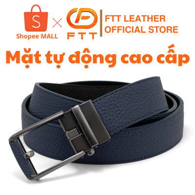 Thắt lưng nam mặt tự động cao cấp FTT Leather nhiều màu sang trọng phù hợp đi làm công sở, đi chơi
