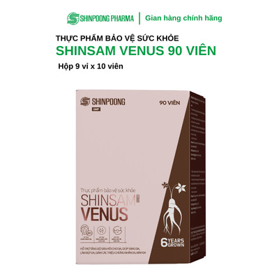 Thực Phẩm Bảo Vệ Sức Khỏe Shinpoong Pharma SHINSAM VENUS - Viên Uống Hỗ Trợ Tăng Đàn Hồi Da, Làm Đẹp Da (90 Viên)