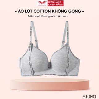 Áo lót nâng ngực tạo khe chất cotton VINGO đệm vừa không gọng S472 VNGO