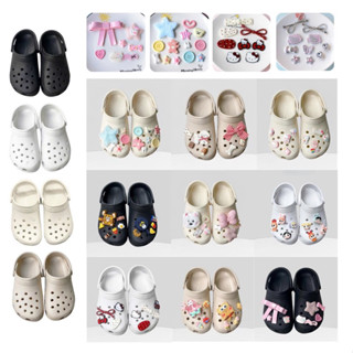 Dép Quai Hậu Kèm Charm Mix Dép Sục Nam Nữ Nhiều Màu Êm Chân Đế Chống trơn trượt cao 4cm - Hỗ trợ đổi size Michi.Michi