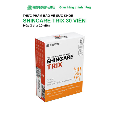 Thực Phẩm Bảo Vệ Sức Khỏe SHINCARE TRIX - Viên uống hỗ trợ giảm suy giãn tĩnh mạch  - Shinpoong Pharma (Hộp 30v)